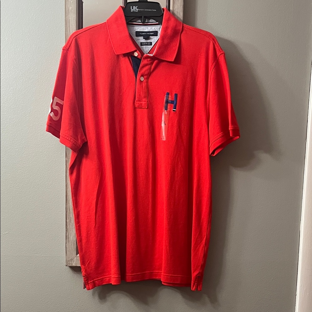 Tommy Hilfiger Bright Red Polo Shirt